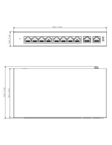 Switch PoE 8 puertos 10/100 + 2RJ45...