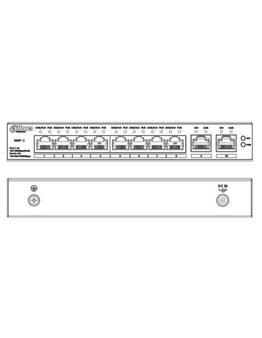 Switch PoE 8 puertos 10/100 + 2RJ45...