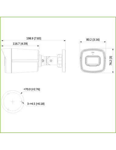 Tubular HDCVI 5M DN dWDR IR80m 2.8mm...
