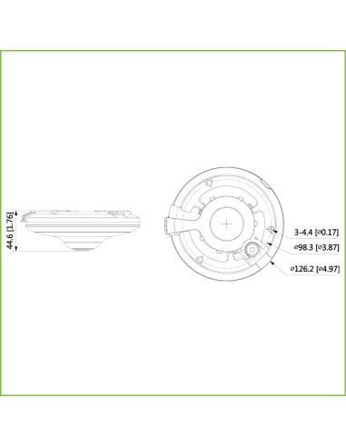 FishEye H265 5M DN WDR IR10m 1.4mm...