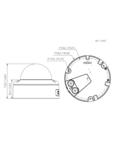 Domo IP H265 4M WDR140dB Deeplight...