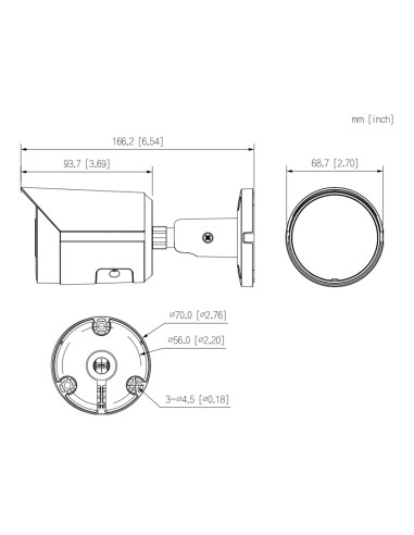 Tubular IP 4M H265 FULL COLOR WDR...