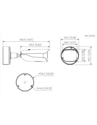 Tubular IP H265 12M dWDR Deeplight...