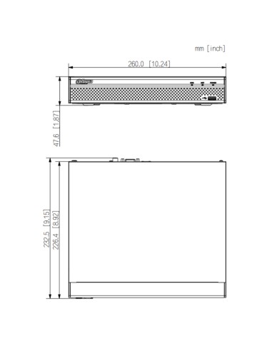 NVR 16ch 144Mbps H265 4K HDMI 1HDD