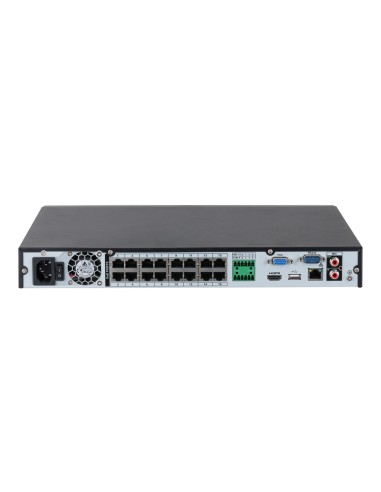 NVR 16ch 144Mbps H265 HDMI 16PoE 2HDD...