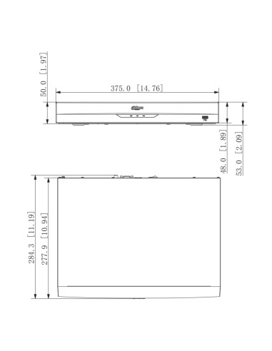 NVR 16ch 144Mbps H265 HDMI 2HDD AI