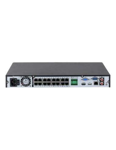 NVR 16ch 256Mbps H265 HDMI 16PoE 2HDD...
