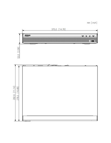 NVR 16ch 160Mbps H265 4K HDMI 2HDD E/S