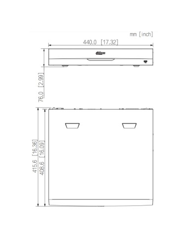 NVR 32ch 384Mbps H265 2xHDMI 16PoE...
