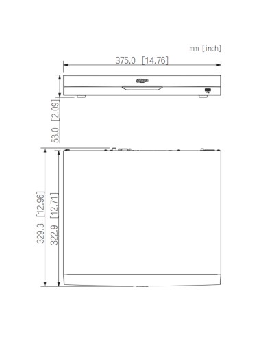 NVR 16ch 256Mbps H265 HDMI 16PoE 2HDD...