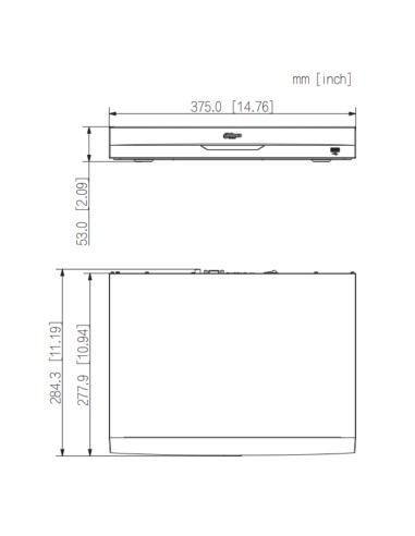 NVR 16ch 256Mbps 4K H265 HDMI 2HDD...