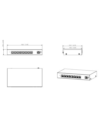 Switch PoE 2.0 8 puertos Gigabit +...