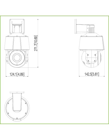 Cámara PT IP 2M H265 dWDR IR30m 4mm...
