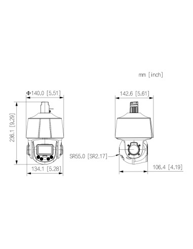 Cámara PTZ IP 2M TiOC H265 WDR...